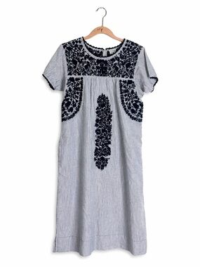 Sister Mary Floral Embroidered Midi Dress